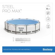 Bestway Bahama Steel Pro Max fémvázas medence vízforgatóval 366 x 76 cm (új)