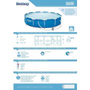 Bestway Bahama Steel Pro fémvázas medence vízforgatóval 366 x 76 cm (új)