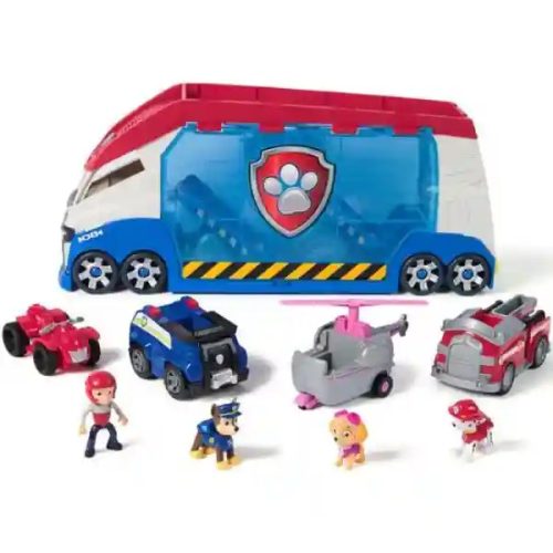 Mancs őrjárat - Paw Patroller csapatszállító kamion hanggal, 4 figurával és járművel (új)