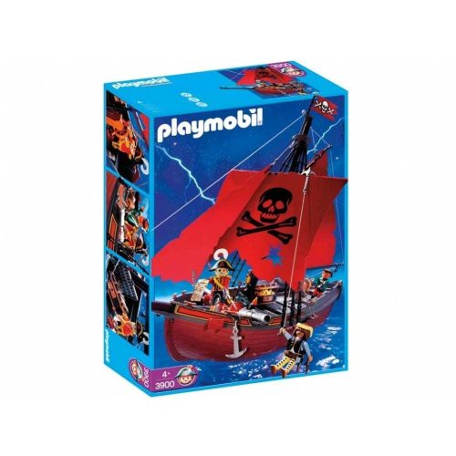 Playmobil 3900 A vörös zászlós vitorlás kalózhajó (új)