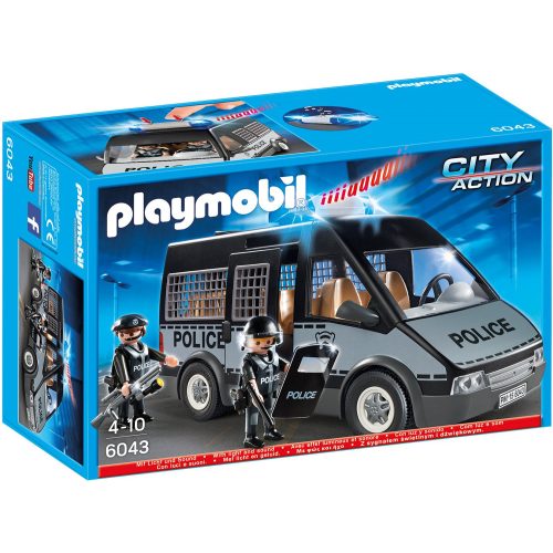 Playmobil 6043 Rendőrségi rabszállító autó fénnyel és hanggal (új)