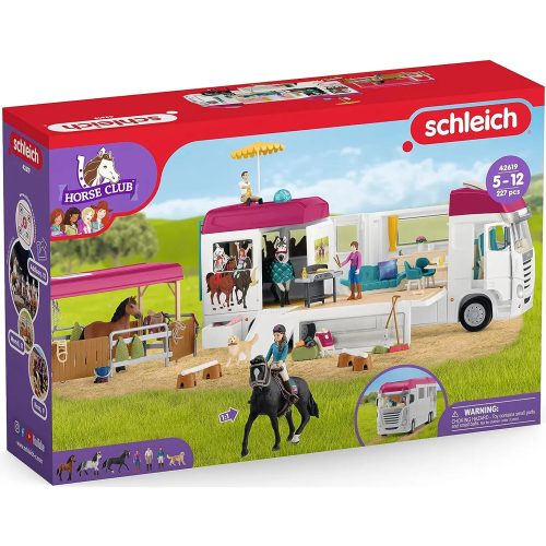 Schleich 42619 Lószállító és lakóbusz lovakkal (új)